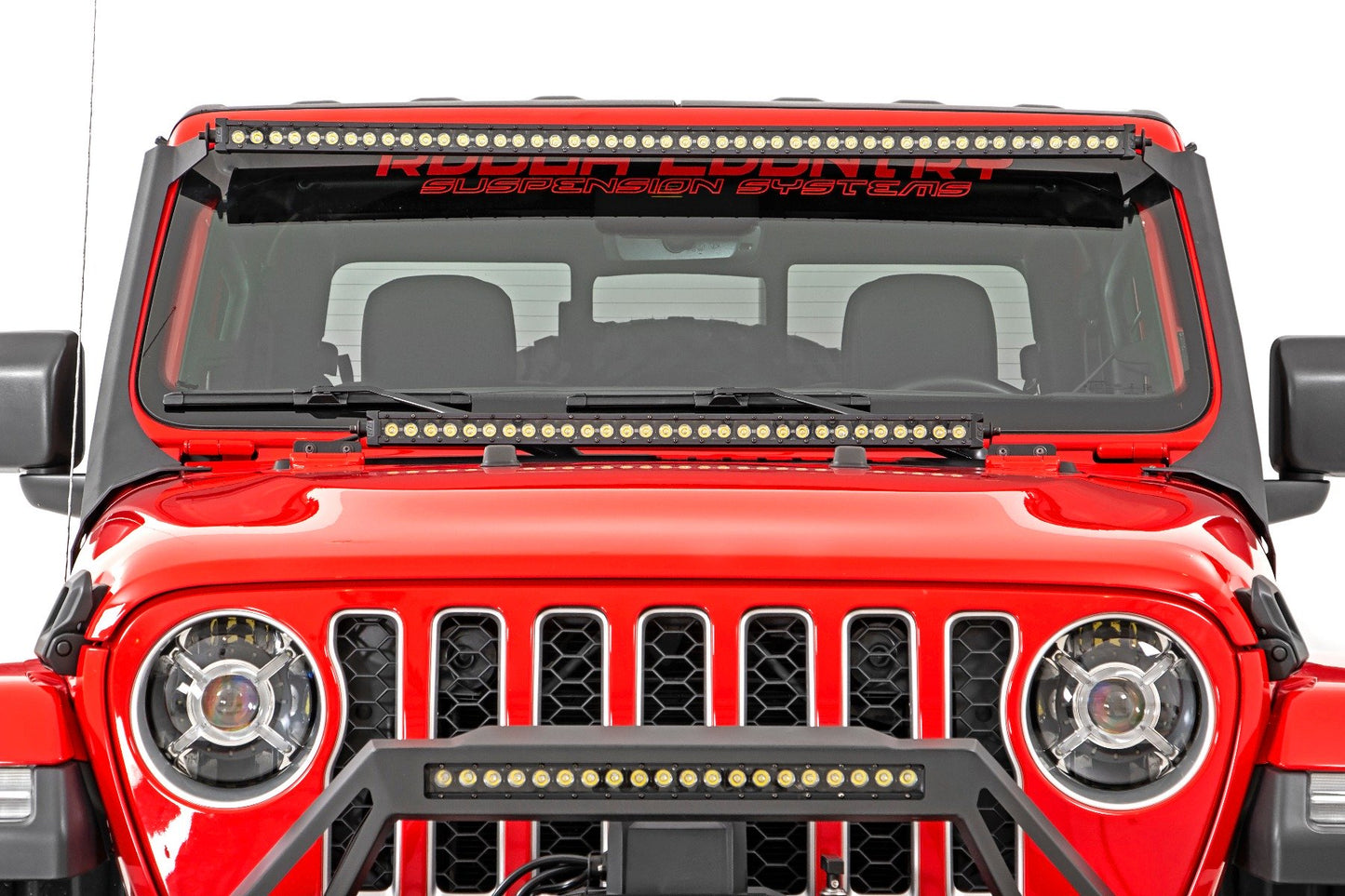 Rough Country Jeep 9-Inch LED Projection Headlights 18-20 Wrangler JL/JLU, 20-Present Gladiator JT Rough Country