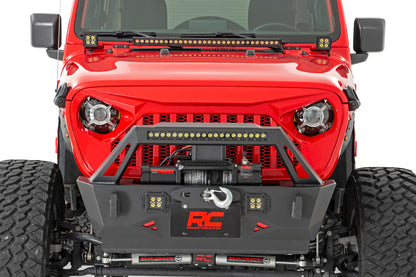 Jeep 9-Inch LED Projection Headlights 18-20 Wrangler JL/JLU, 20-Present Gladiator JT Rough Country-3