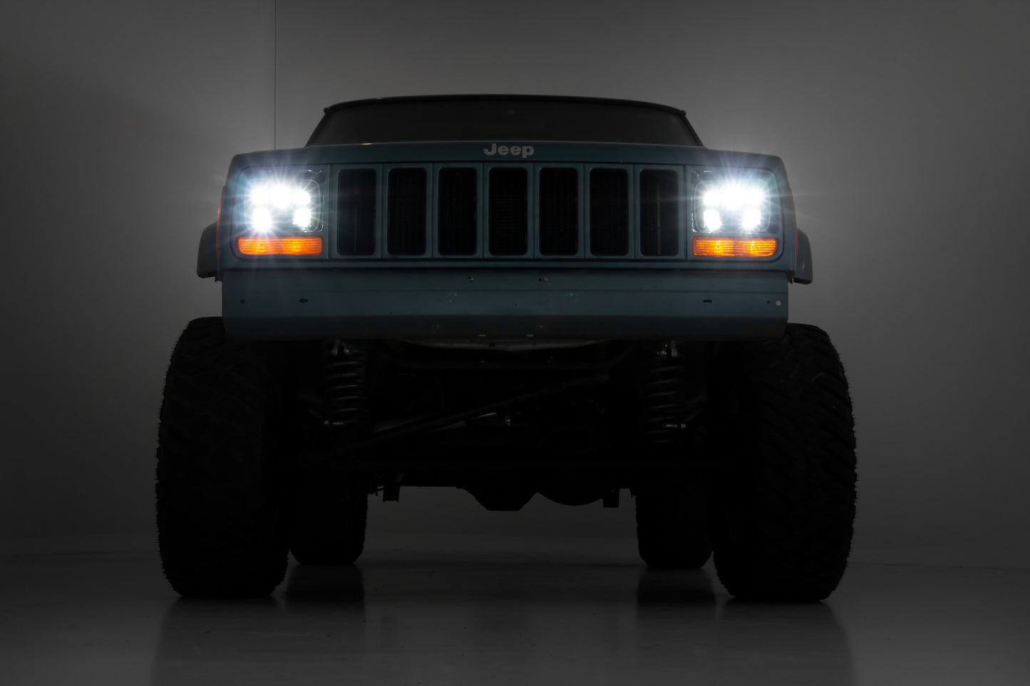Jeep 5X7 Inch LED Headlights Jeep Cherokee XJ Rough Country-3