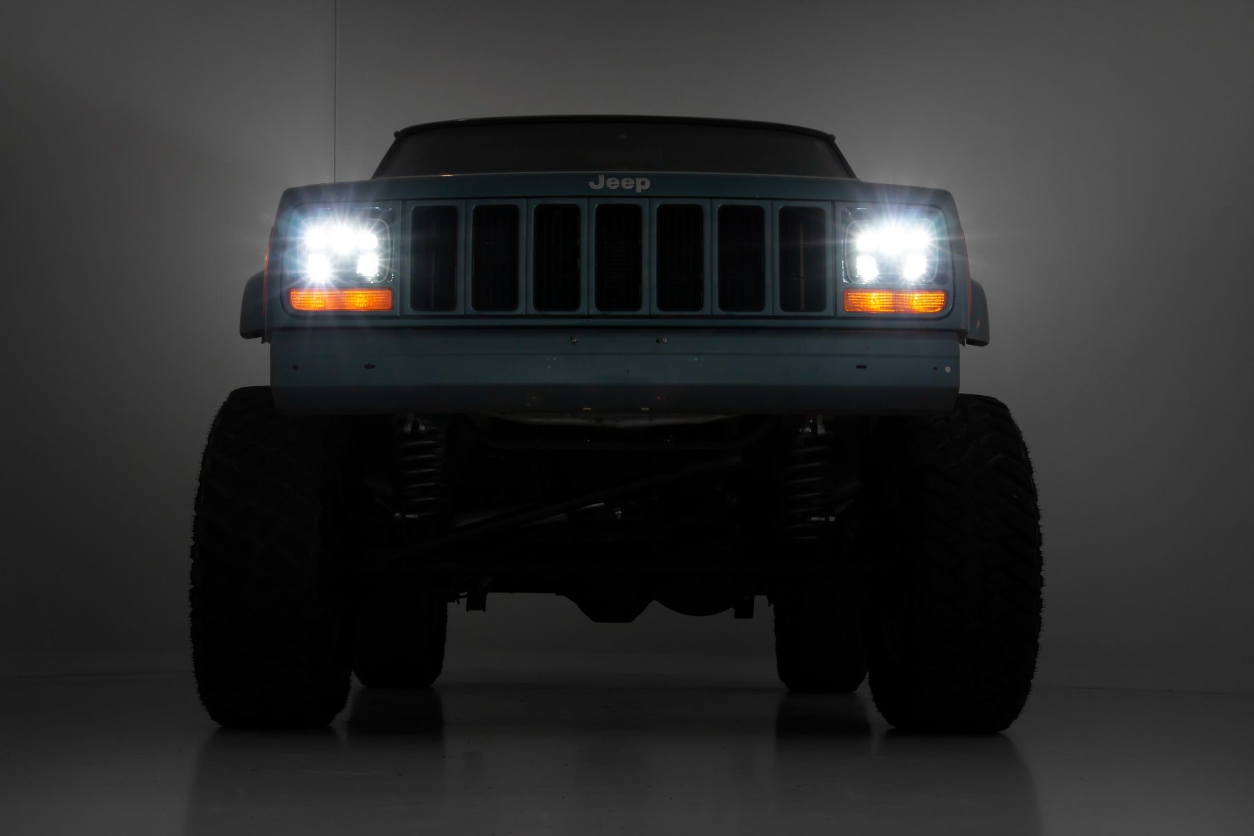 Jeep 5X7 Inch LED Headlights Jeep Cherokee XJ Rough Country-3