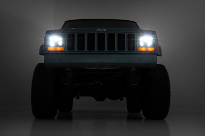 Jeep 5X7 Inch LED Headlights Jeep Cherokee XJ Rough Country-3