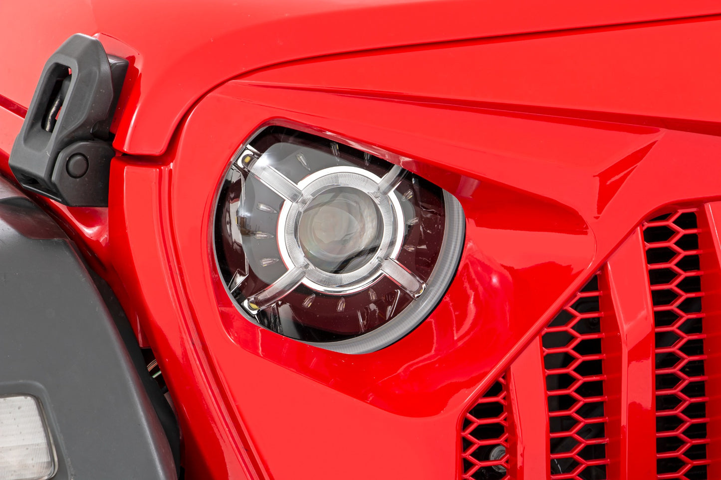 Rough Country Jeep 9-Inch DRL Halo LED Headlights Jeep Wrangler JL/JLU, Gladiator JT Rough Country
