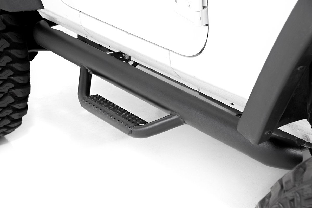 Rough Country Jeep Wheel to Wheel Nerf Steps 12-18 Wrangler JK 2 Door Rough Country