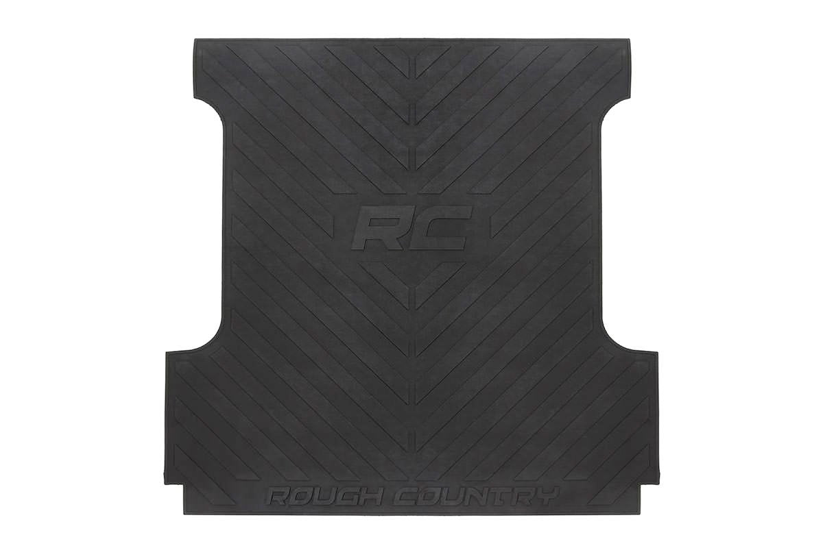 GM Bed Mat w/RC Logos 19-21 Silverado/Sierra 1500 8ft Bed Rough Country-3