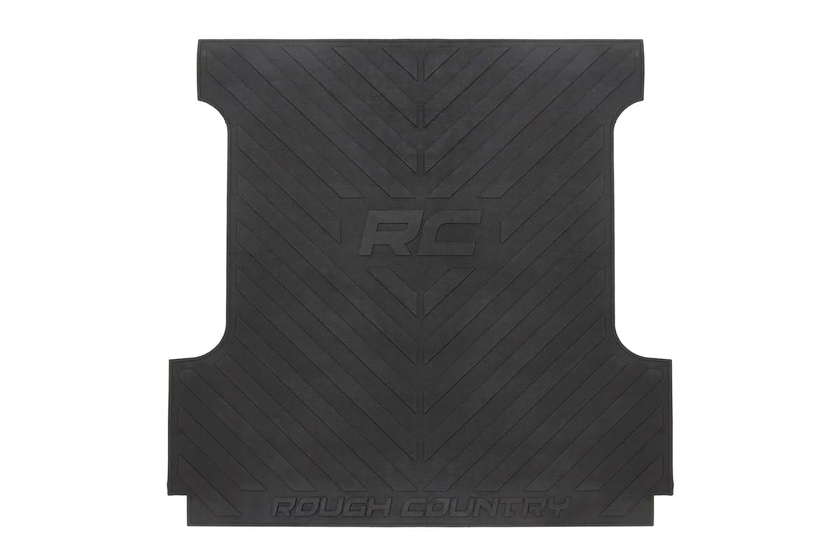 Bed Mat 5 Foot 10 Inch Bed RC Logo Chevy/GMC Sierra 1500 (19-26)/Silverado 1500 (19-26) Rough Country-3