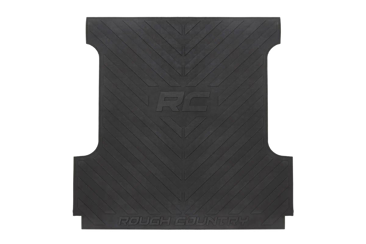 Bed Mat 5 Foot 7 Inch Bed RC Logo Ram 1500 (19-26)/1500 TRX (21-24) Rough Country-3