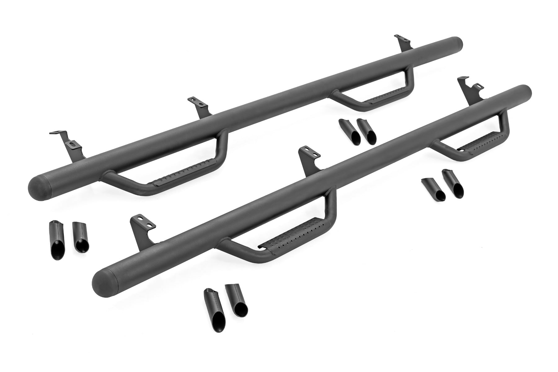 Nerf Steps Cab Length CrewMax 5 Foot 7 Inch Bed Toyota Tundra 2WD/4WD (07-21) Rough Country-2