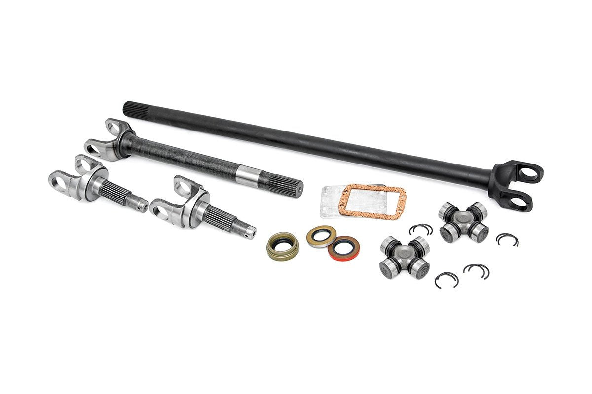 Rough Country 4340 Chromoly Replacement Front Axle Kit w/Grizzly Locker-Dana 30, 30 Spline TJ/YJ/XJ/ZJ Rough Country
