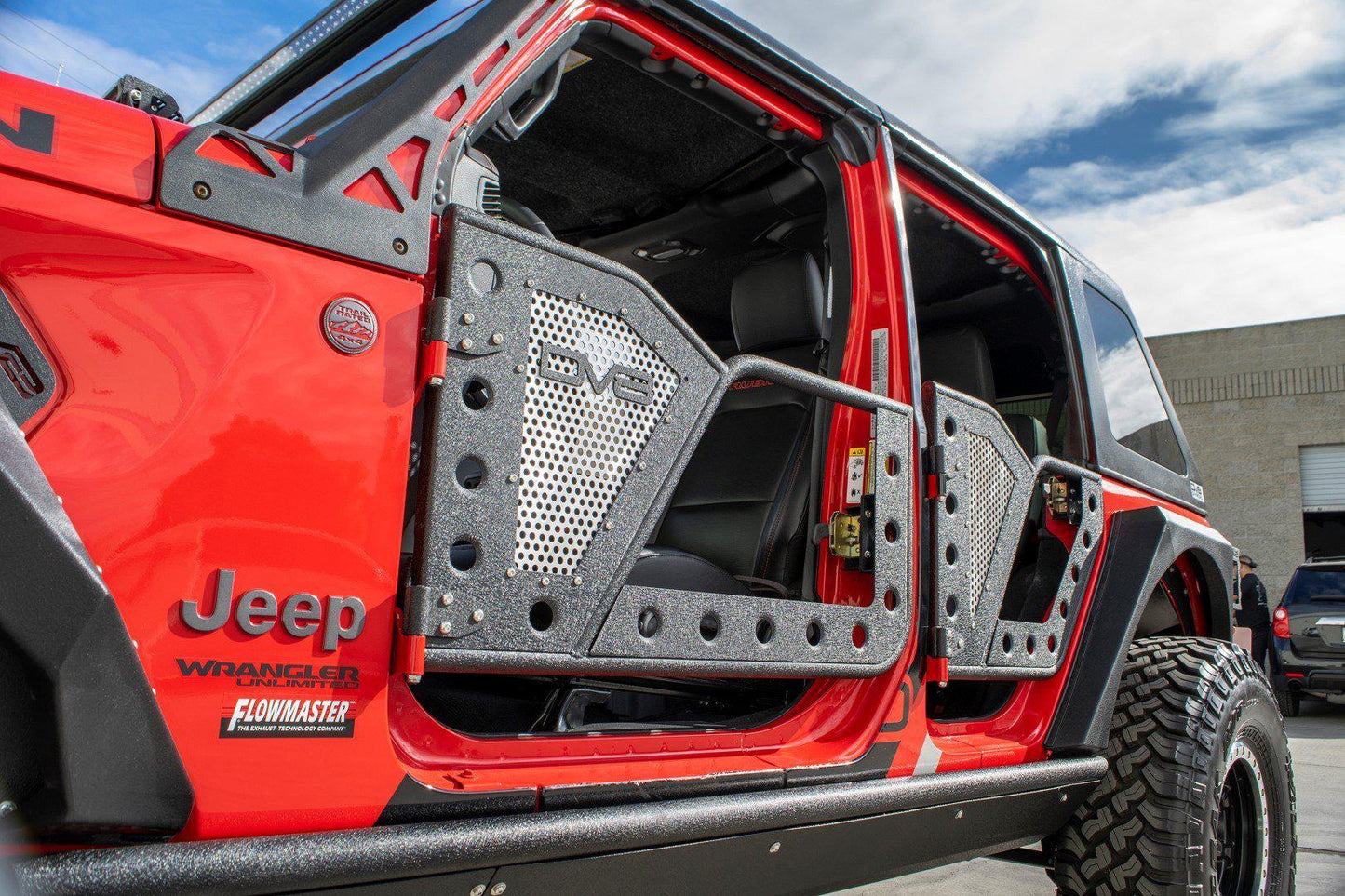 2018 2025 Jeep Wrangler JLU Gladiator JT 4 Door Rear Rock Doors DV8 Offroad-1