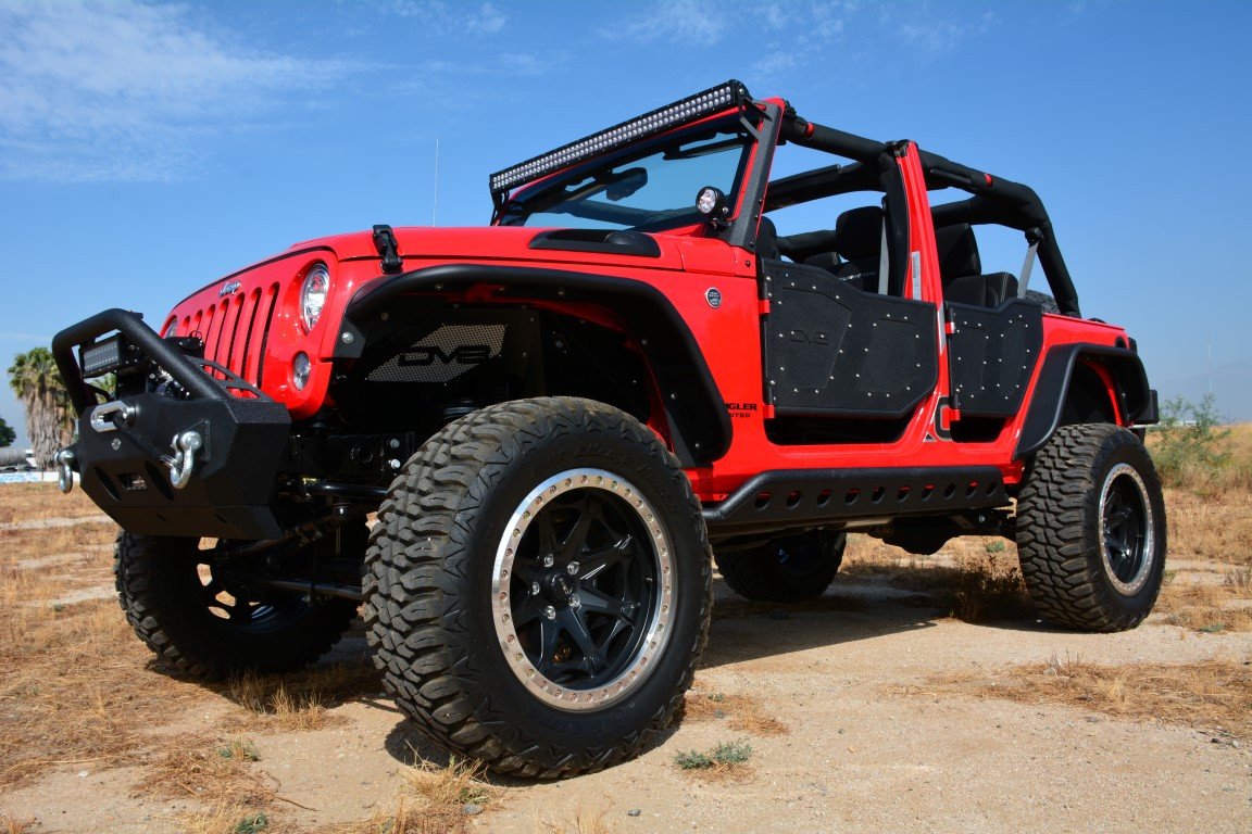 2007 2018 Jeep Wrangler JKU Rear Rock Doors DV8 Offroad-1