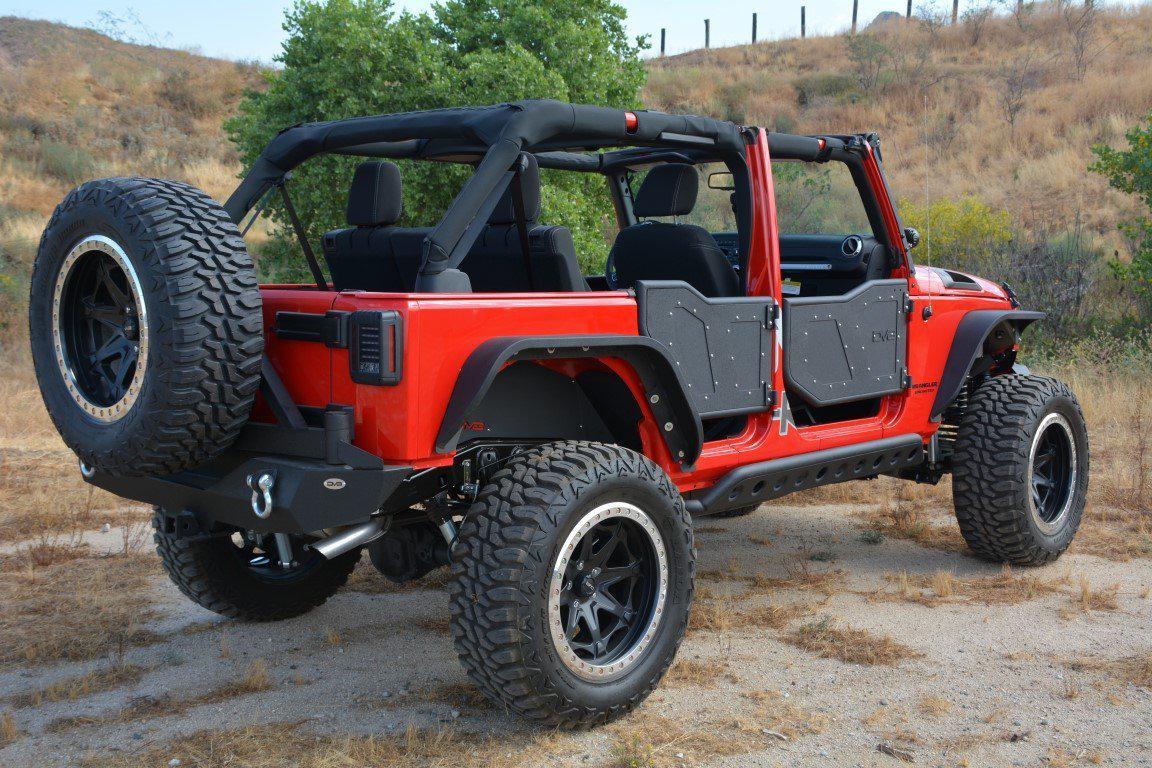 2007 2018 Jeep Wrangler JKU Rear Rock Doors DV8 Offroad-4