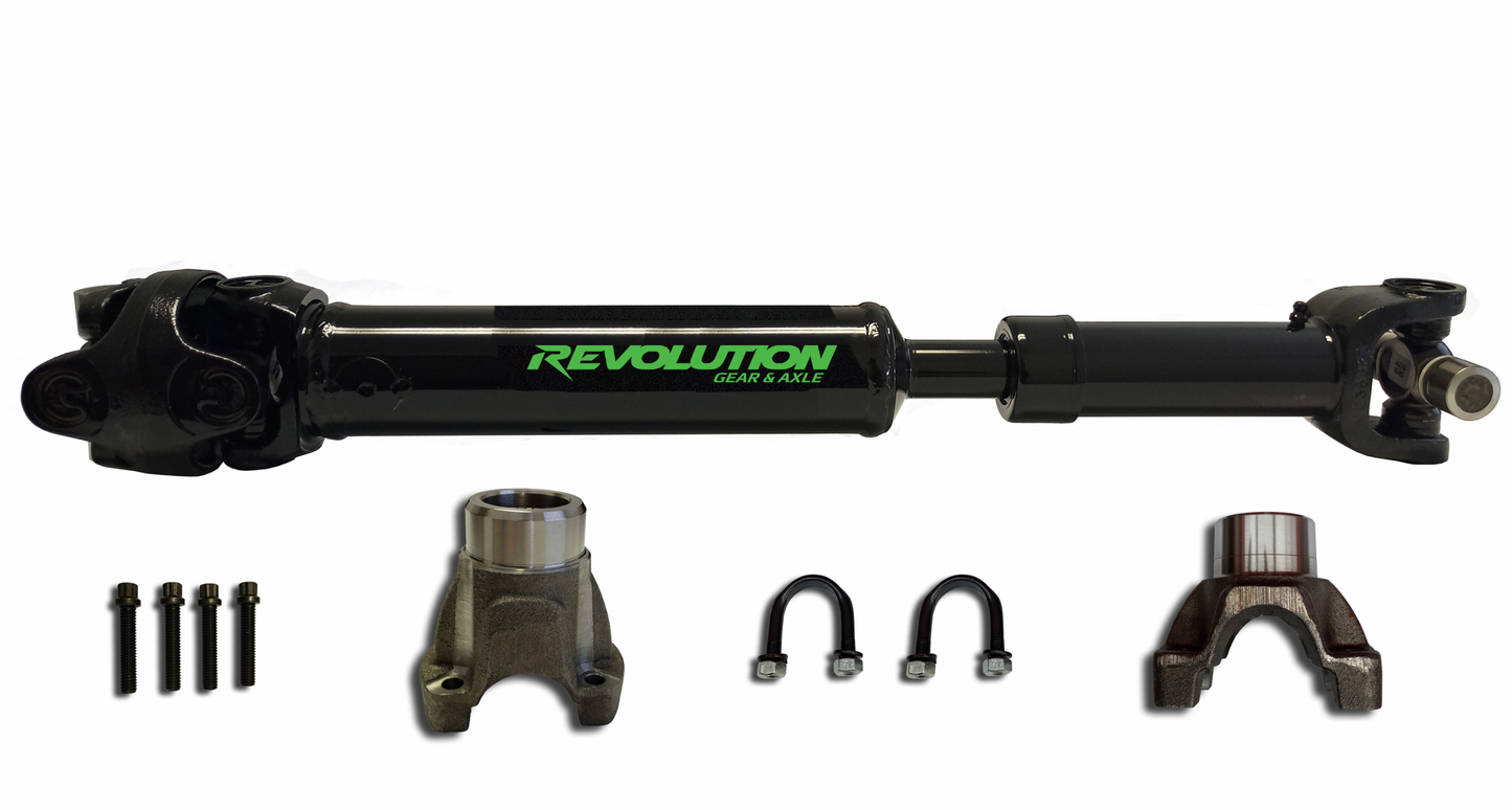 Jeep Wrangler JK Rear 1310 CV Driveshaft 2 Door with Pinion Yoke Revolution Gear and Axle