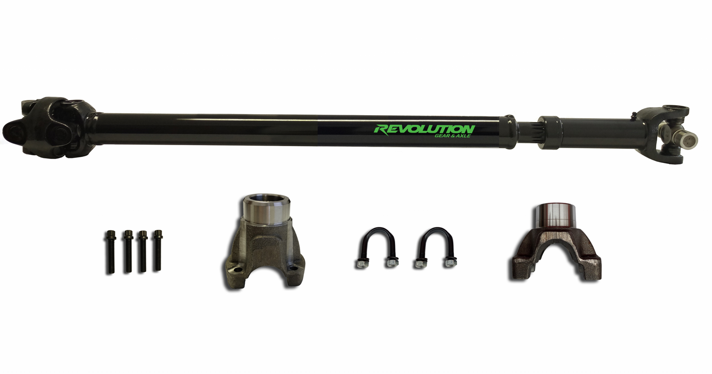 Jeep Wrangler JK Rear 1310 CV Driveshaft 4 Door with Pinion Yoke Revolution Gear and Axle