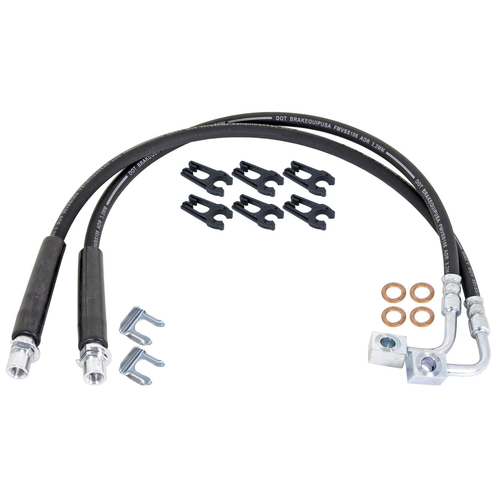 Gladiator Extended Rear Braided Brake Hose Kit For 20-Pres Jeep Gladiator JT RockJock 4x4