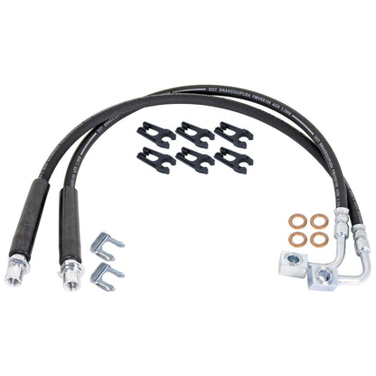 Gladiator Extended Rear Braided Brake Hose Kit For 20-Pres Jeep Gladiator JT RockJock 4x4