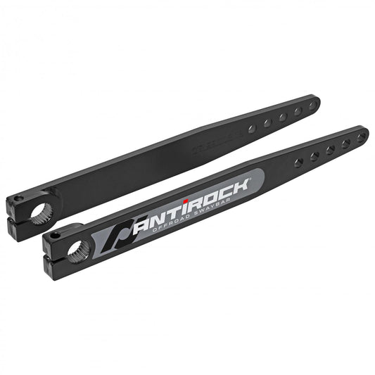 Antirock Fabricated Steel Sway Bar Arms 97-06 Wrangler TJ and LJ Unlimited/XJ/MJ 18 Inch Long OAL 16.195 Inch C-C 5 Holes Includes Stickers Pair RockJock 4x4
