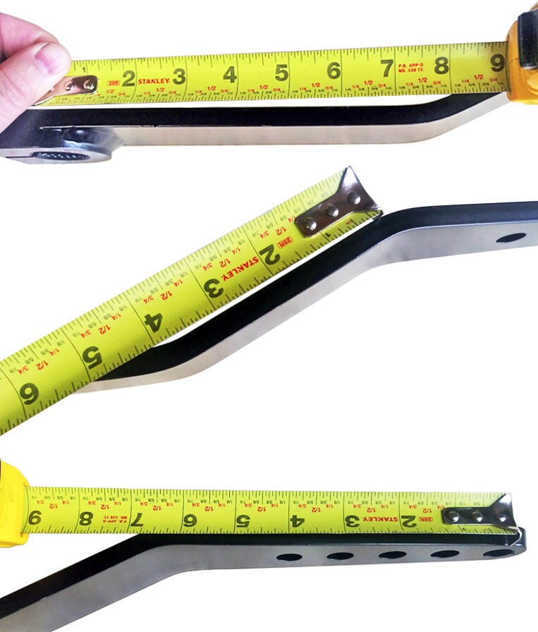 Antirock Fabricated Steel Sway Bar Arms Bent Style 19.25 Inch Long OAL 17.95 Inch C-C 1.7 Inch Offset Bend 5 Holes Includes Stickers Pair RockJock 4x4-1