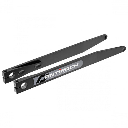 Antirock Fabricated Steel Sway Bar Arms 07-18 Wrangler JK Bent Style 21 Inch Long OAL 19.5 Inch C-C Slight Bend Includes Stickers Pair RockJock 4x4