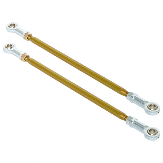 Antirock Sway Bar End Link Kit (15 1/2 Inch Long Rods w/ Heims and Jam Nuts pair) RockJock 4x4