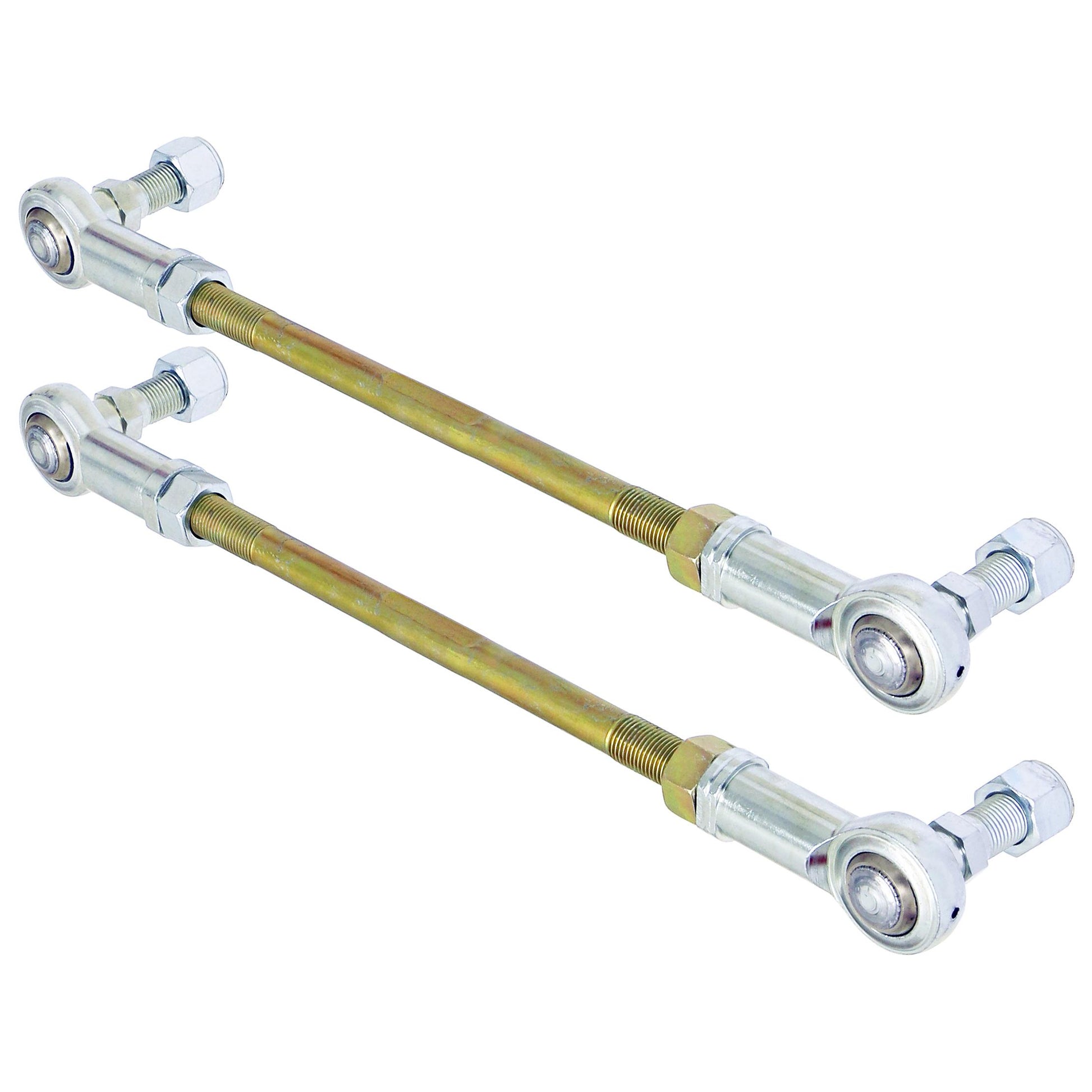 Adjustable Sway Bar End Link Kit (12 1/2 Inch Long Rods w/ Heims and Jam Nuts pair) RockJock 4x4