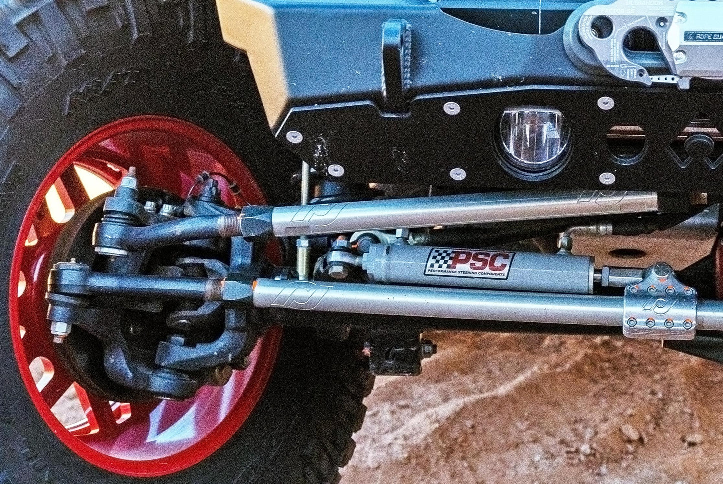 Currectlync Ram Assist Tie Rod Clamp Bracket 7075-T6 Billet Aluminum For 42mm/1 5/8 Inch Tube RockJock 4x4-1