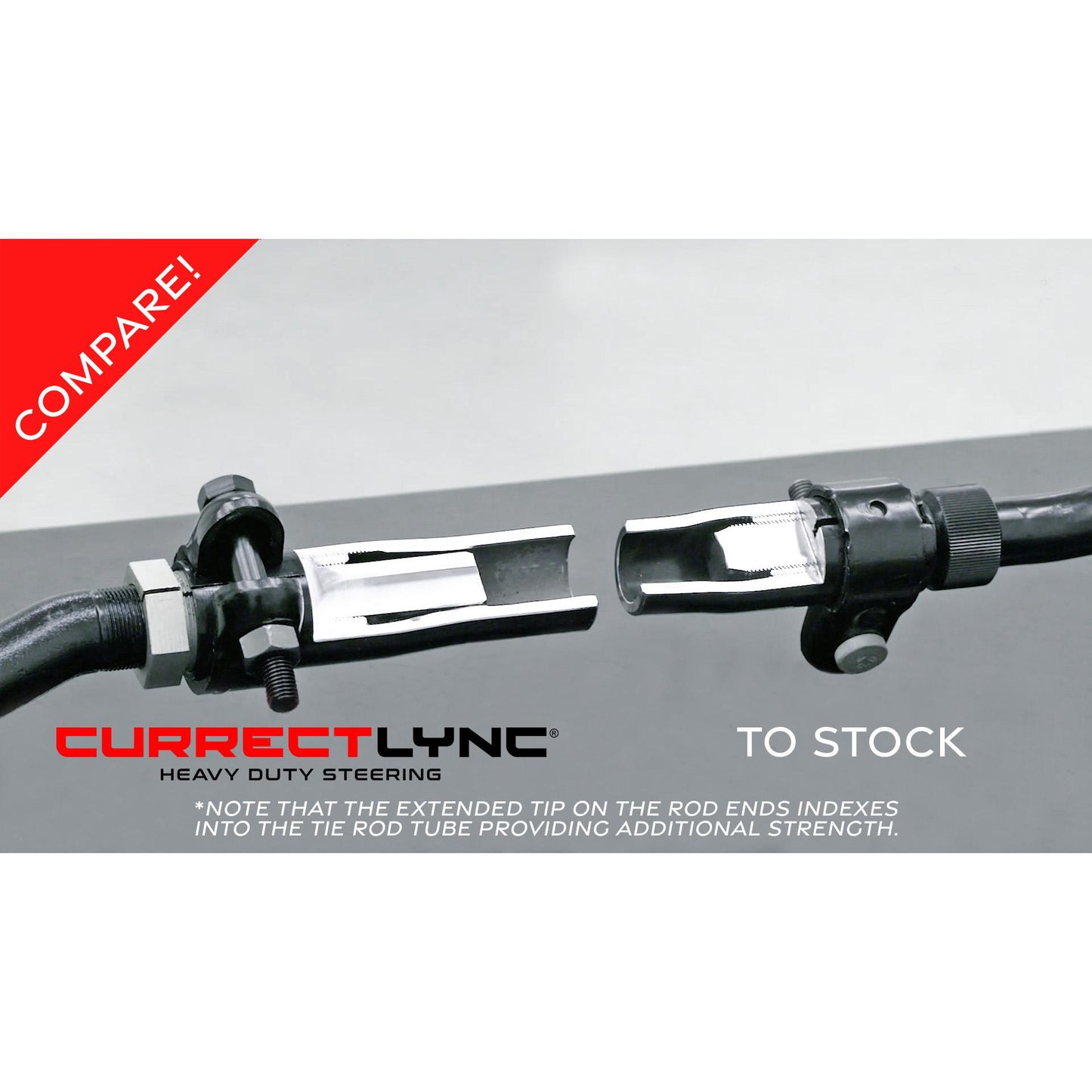 Currectlync Wrangler JK Tie Rod Bolts-On In High Steer Applications Only 1.65 Inch Dia. Tube Construction Forged Tie Rod Ends Incl. Jam Nuts And Adjusters RockJock 4x4-2