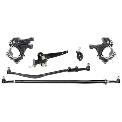 Currectlync JL/JT High Steer Kit for Stabilizer Shock Incl Knuckles Drag Link Tie Rod Trac Bar Reloc/Shock Mount Axle Shock Tie Rod Clamp RockJock 4x4