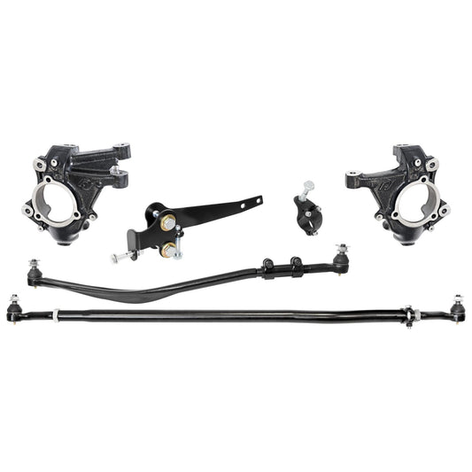 Currectlync JL/JT High Steer Kit for Stabilizer Shock Incl Knuckles Drag Link Tie Rod Trac Bar Reloc/Shock Mount Axle Shock Tie Rod Clamp RockJock 4x4