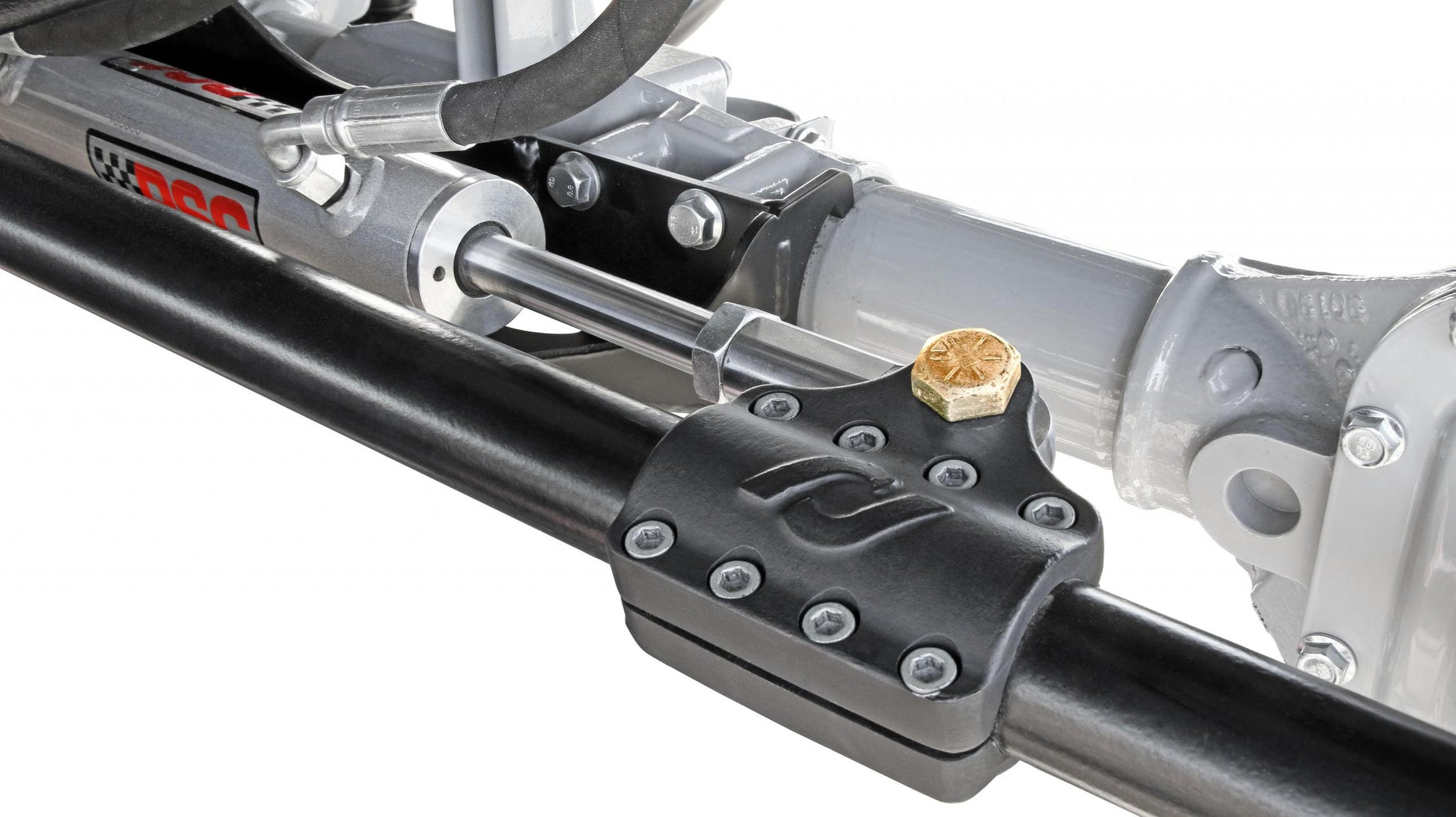 Currectlync Ram Assist Tie Rod Clamp Bracket Forged Chromoly For 42mm/1 5/8 in Tube RockJock 4x4-1
