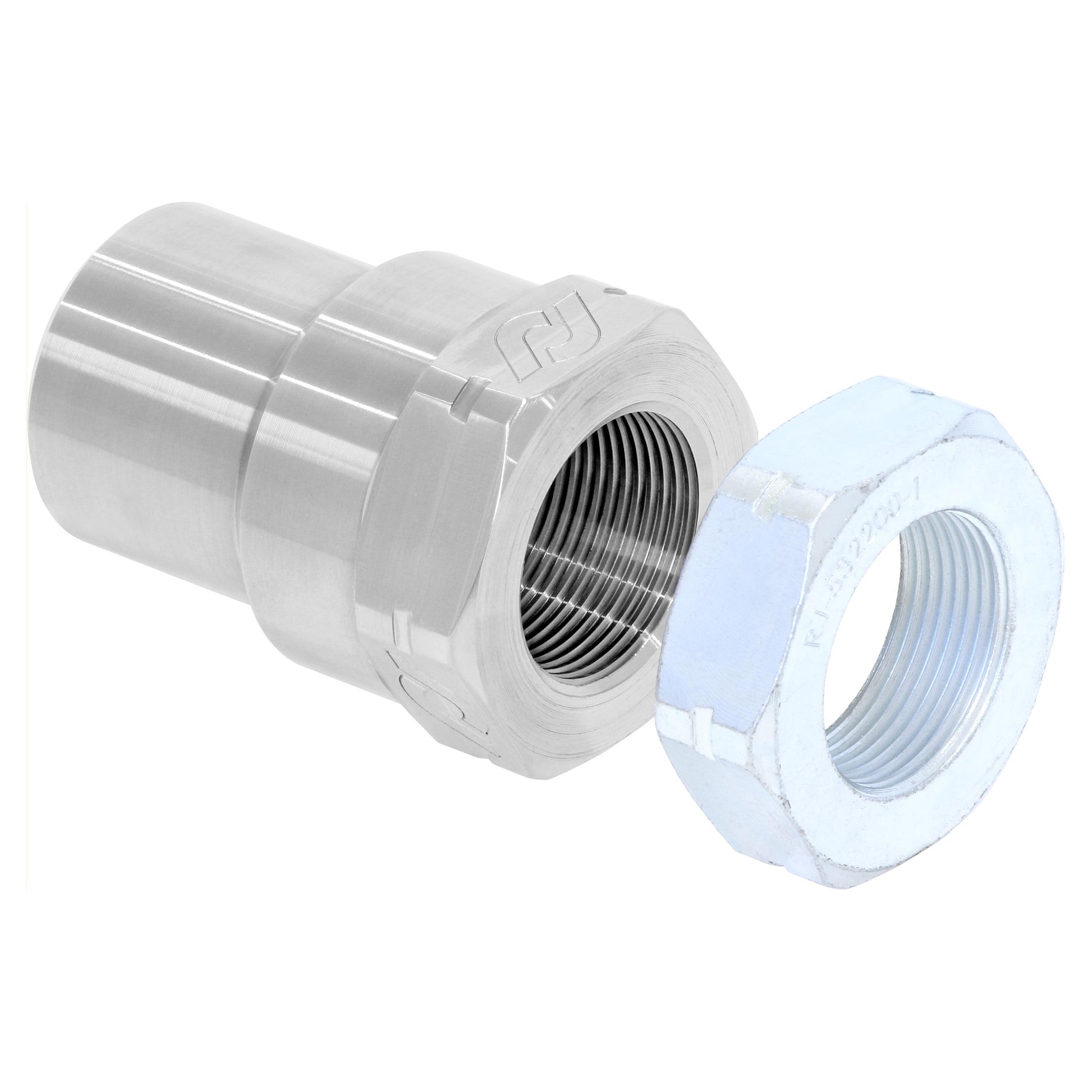 Threaded Bung With Jam Nut 1 1/2 Inch-12 LH Thread Set RockJock 4x4