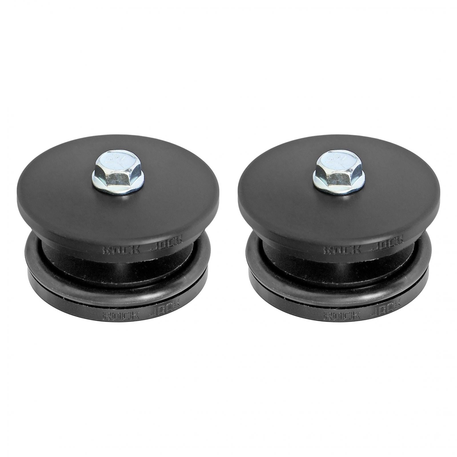 Spring Tower Frame Plug Kit for JL JT and JK Frames. CNC Machined Black Delrin RockJock 4x4