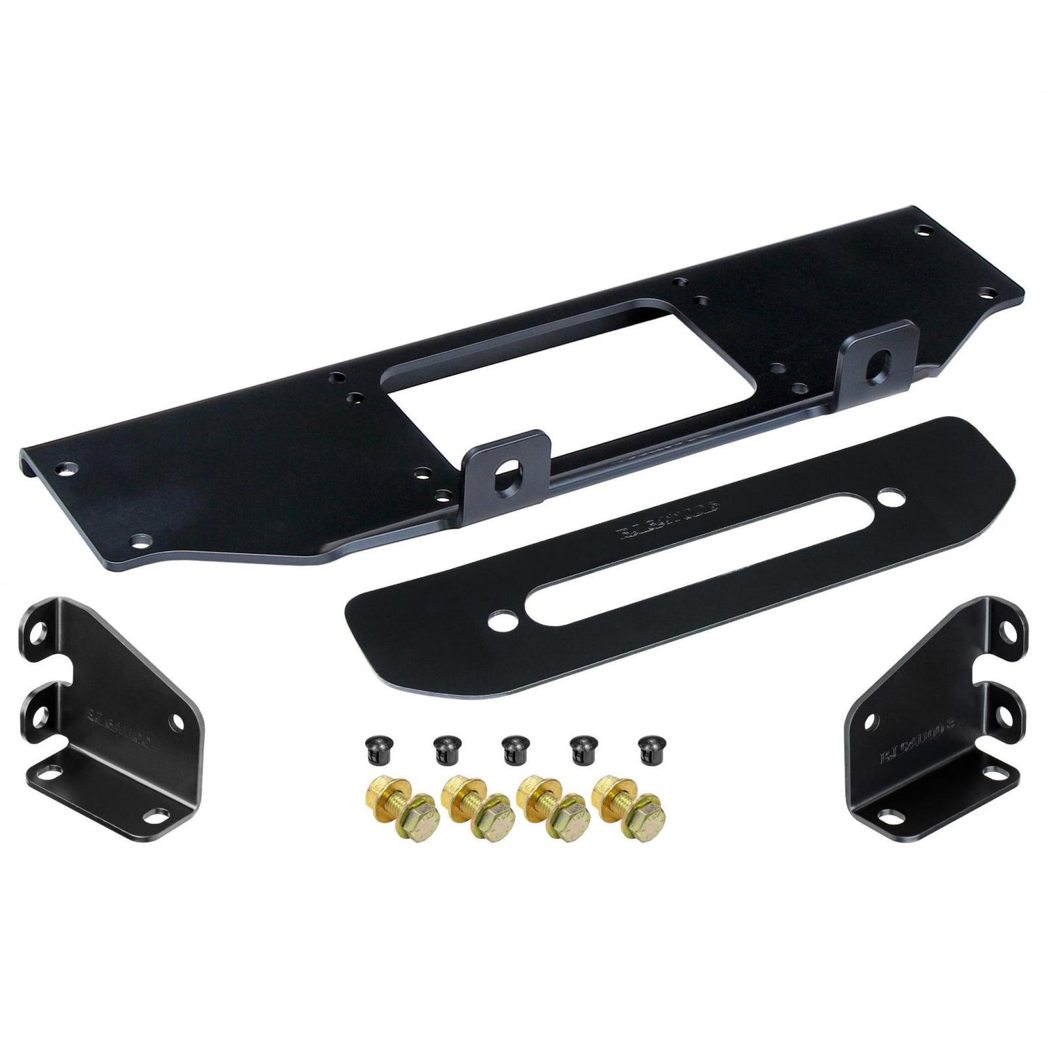 JL/JT Winch Plate Kit for Factory Steel Bumper (for use with or without CE-9033JLS Towing Kit) RockJock 4x4