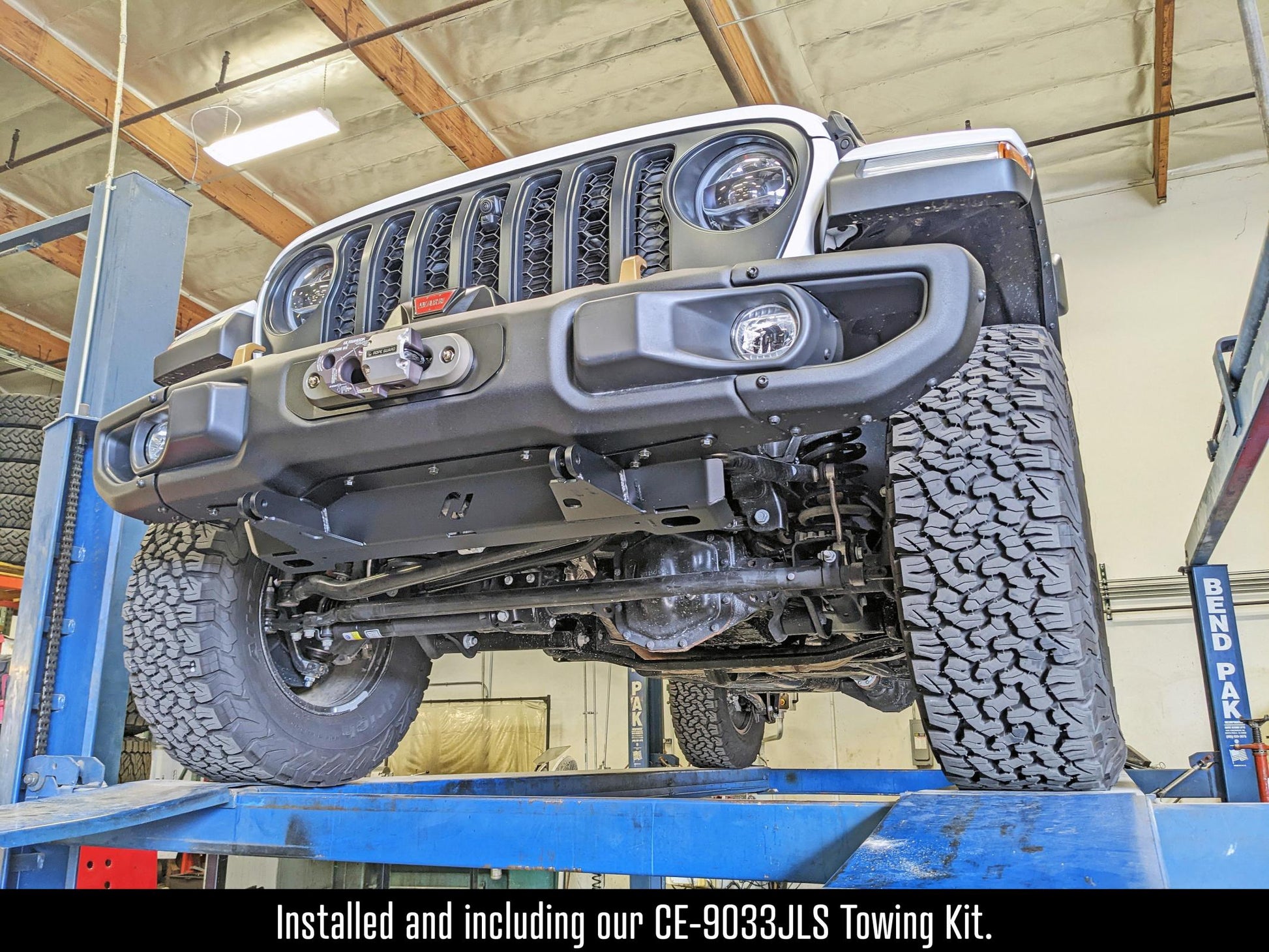 JL/JT Winch Plate Kit for Factory Steel Bumper (for use with or without CE-9033JLS Towing Kit) RockJock 4x4-3