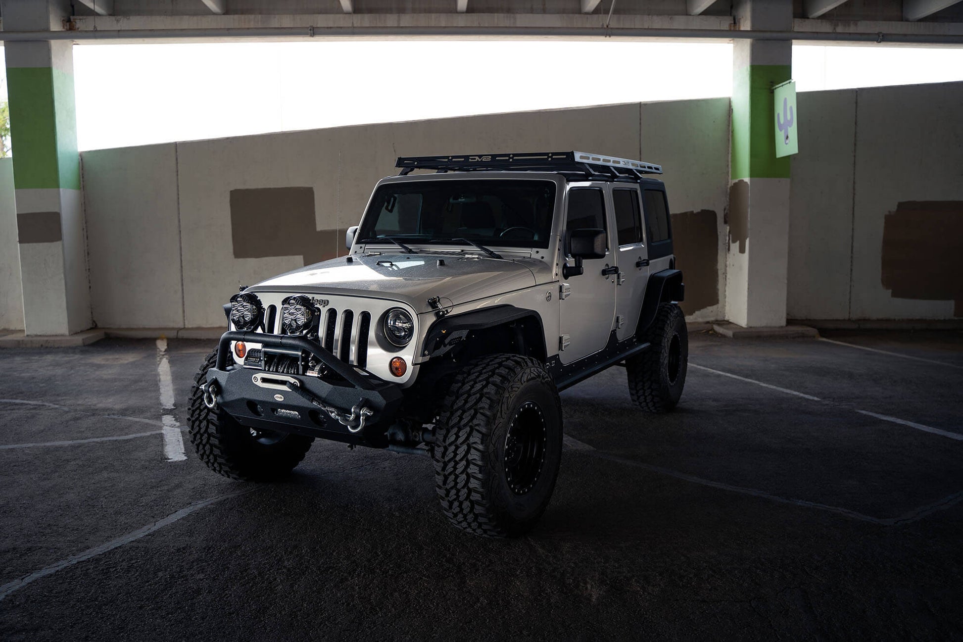 2007 2018 Jeep Wrangler JKU 4 Door Full Length Roof Rack DV8 Offroad-11