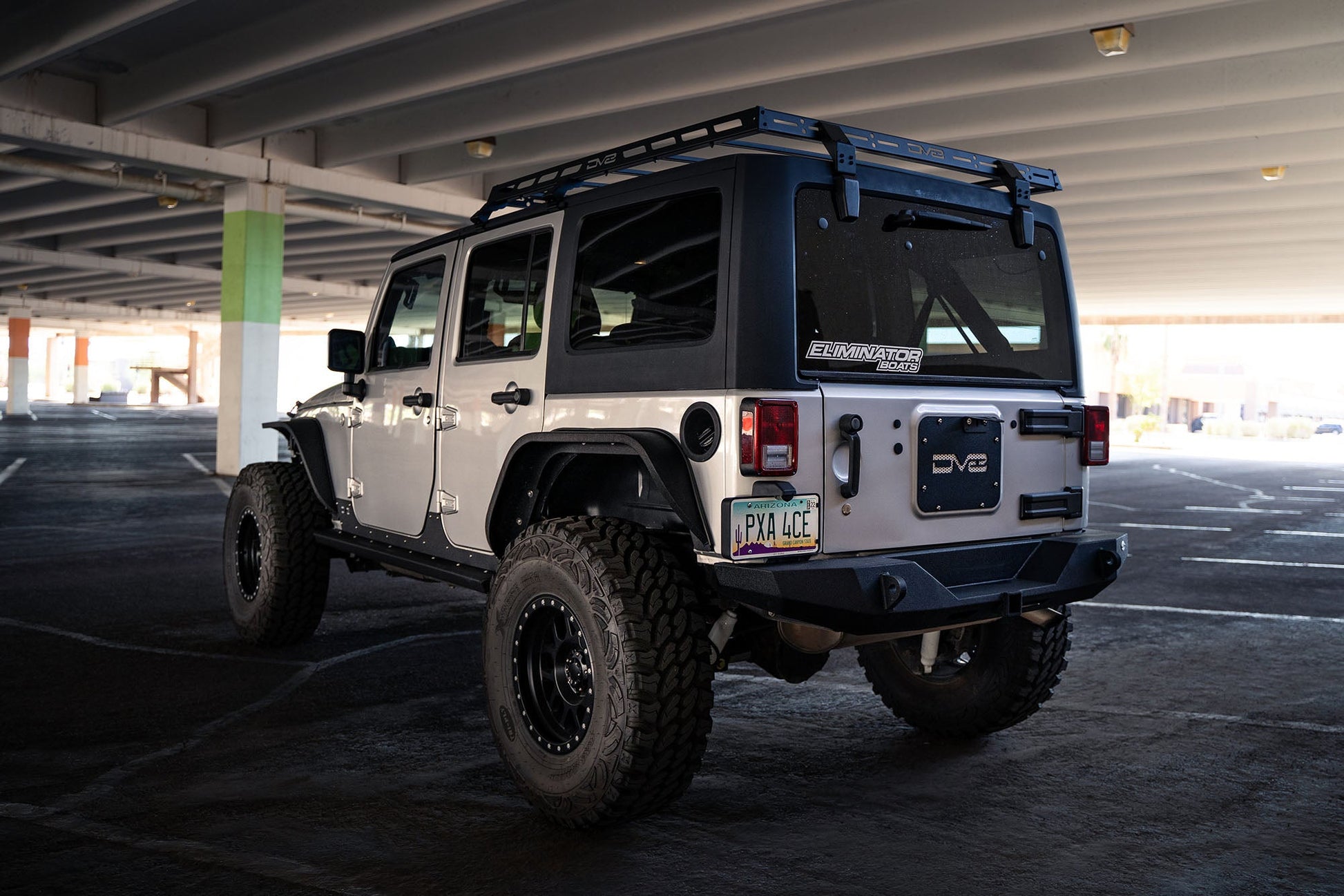 2007 2018 Jeep Wrangler JKU 4 Door Short Roof Rack DV8 Offroad-2