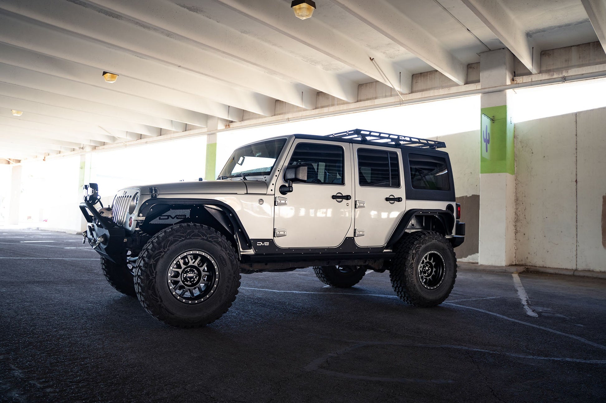2007 2018 Jeep Wrangler JKU 4 Door Short Roof Rack DV8 Offroad-3