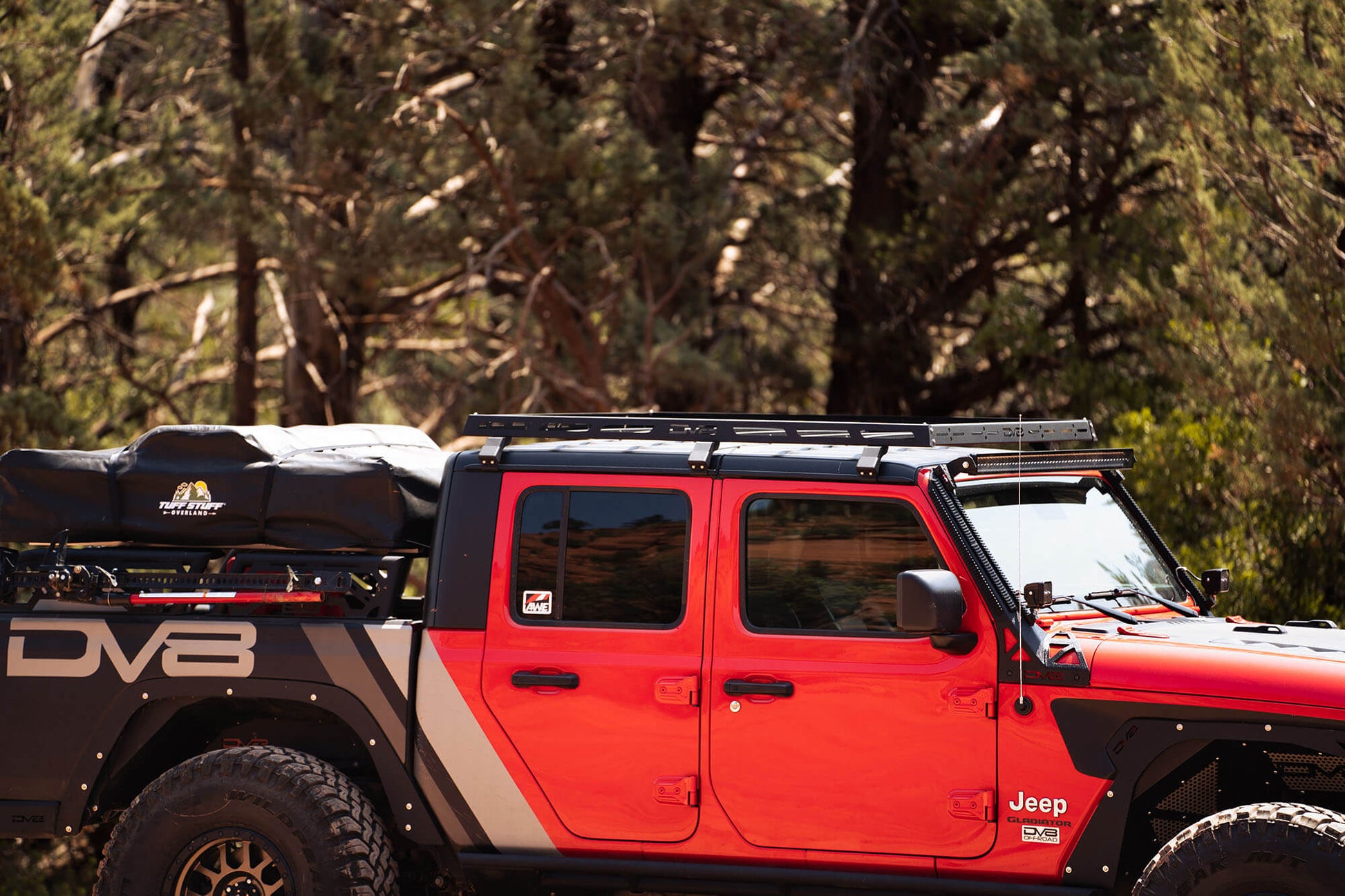2018 2025 Jeep Gladiator JT Wrangler JL 2 Doors Roof Rack DV8 Offroad-4