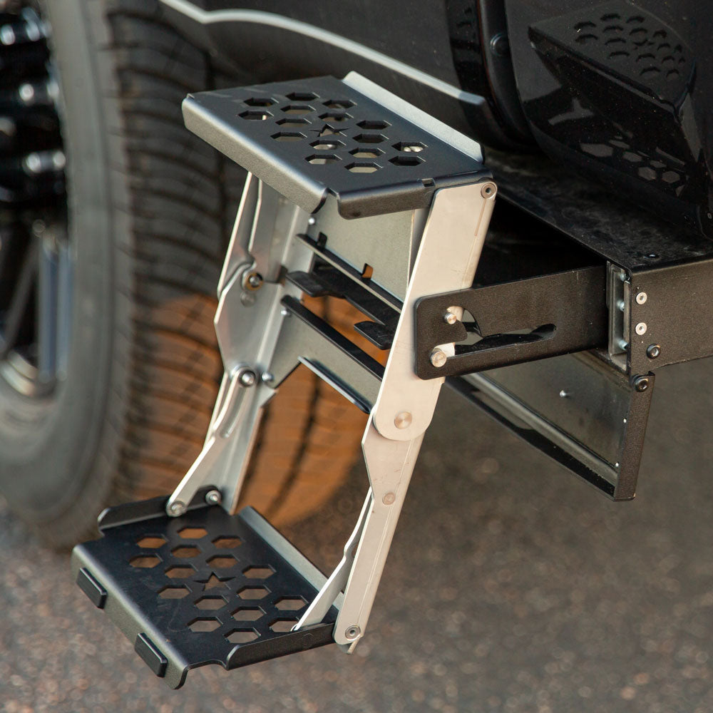 Rock Slide Engineering R-STEP 9 Inch Wide For 2016-2023 Toyota Tacoma Bed Step Attachment Brackets Behind Driver Rear Tire Rock Slide Engineering