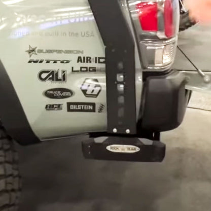 R-STEP 9 Inch Wide For 2016-2023 Toyota Tacoma Bed Step Attachment Brackets Behind Driver Rear Tire Rock Slide Engineering-3