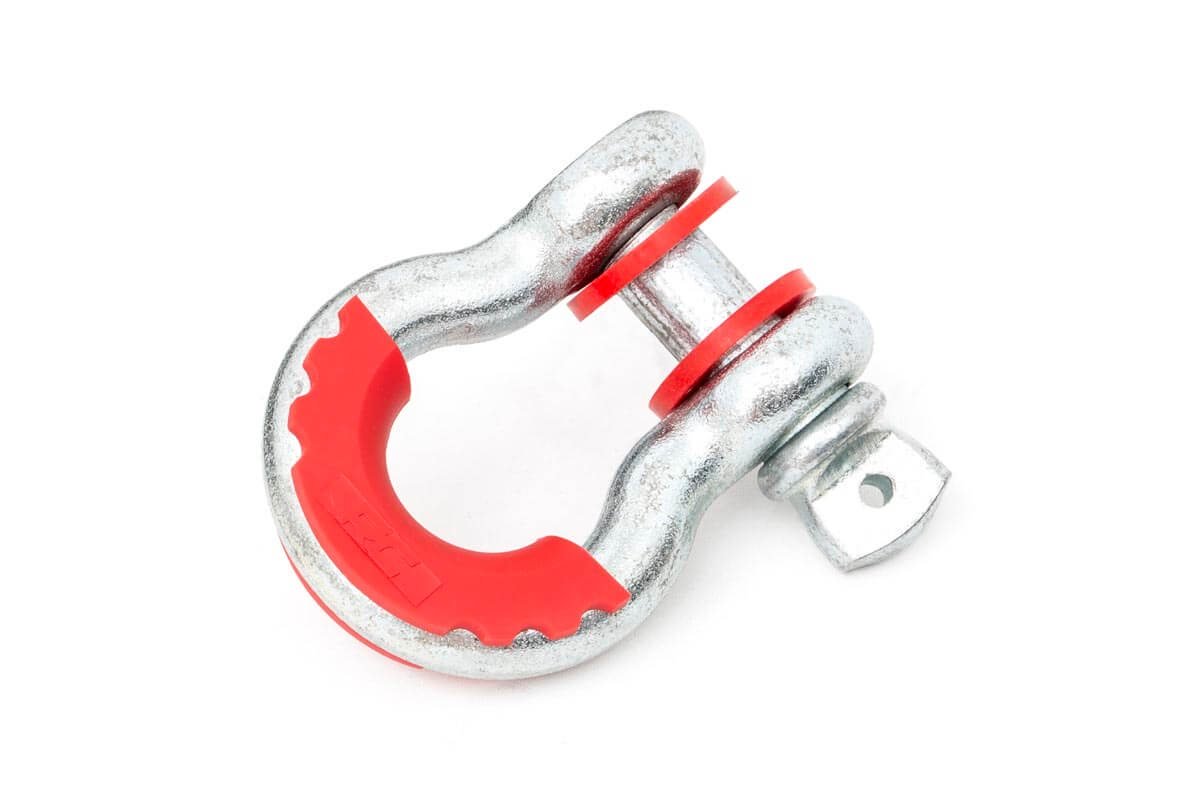 D-Ring Isolators Logo Polyurethane Pair Rough Country-3