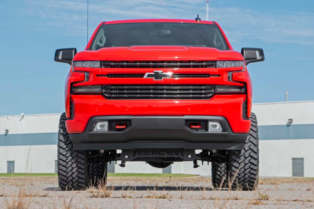 Tow Hooks Forged Red Chevy Silverado 1500 2WD/4WD (2019-2022) Rough Country-2