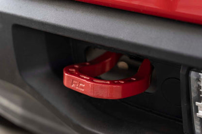 Tow Hooks Forged Red Chevy Silverado 1500 2WD/4WD (2019-2022) Rough Country-3