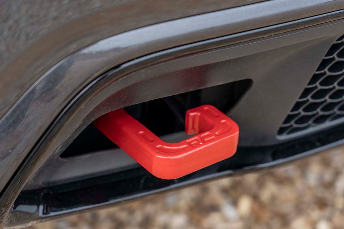 Tow Hooks Forged Red Jeep Grand Cherokee 2WD/4WD (2015-2022) Rough Country-4