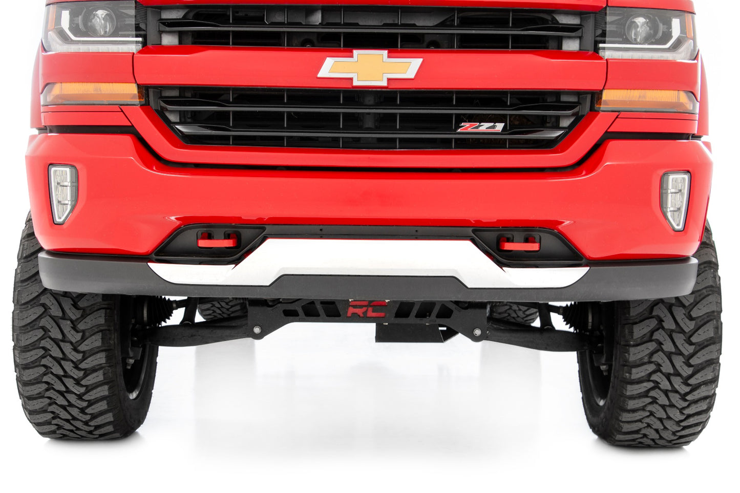 Tow Hooks Forged Red Chevy Silverado 1500 2WD/4WD (2014-2018 & Classic) Rough Country-2