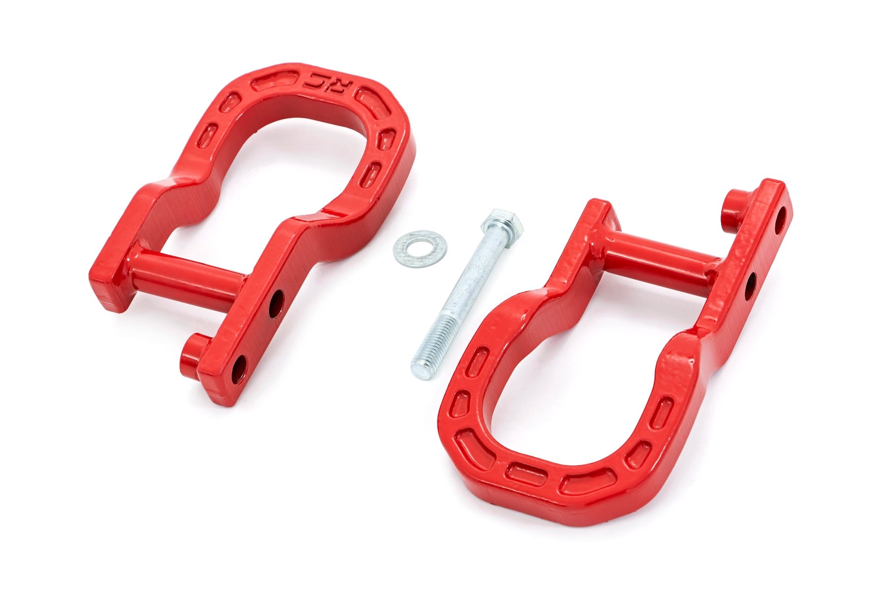 Tow Hooks Forged Red Chevy Silverado 1500 2WD/4WD (2014-2018 & Classic) Rough Country-1