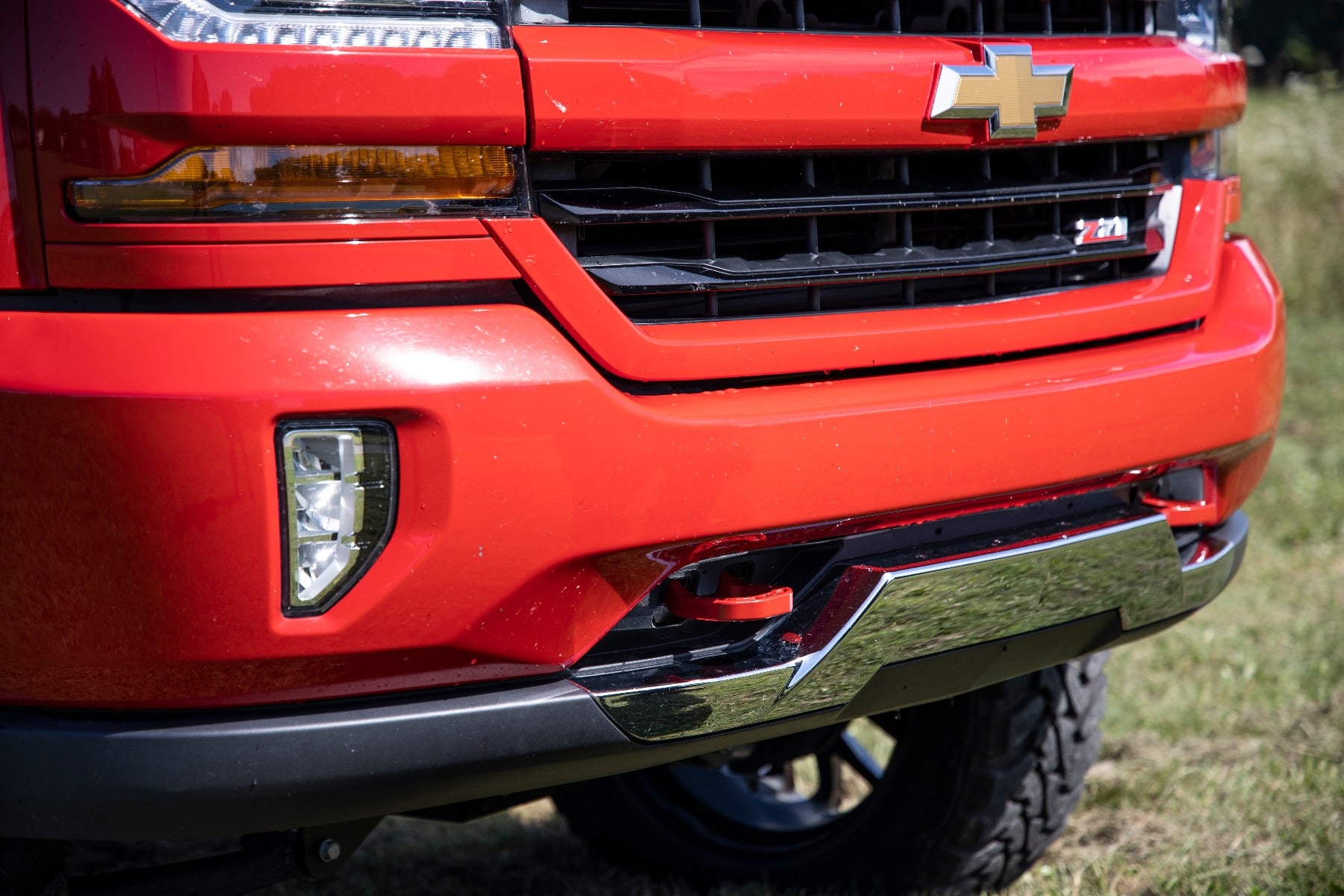 Tow Hooks Forged Red Chevy Silverado 1500 2WD/4WD (2014-2018 & Classic) Rough Country-3
