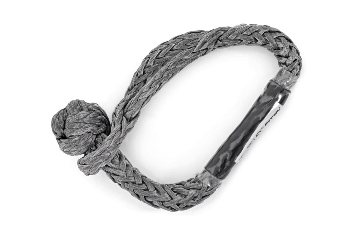 Rough Country Soft Shackle Rope 7/16 Inch Diameter 34,000 LB Breaking Strength Gray Rough Country