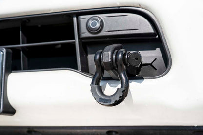 Nissan Tow Hook to Shackle Conversion Kit w/ D-Rings and Rubber Isolators 17-20 Titan Rough Country-3