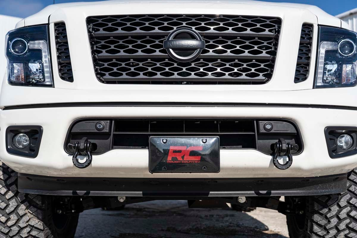 Tow Hook Brackets D-Ring Combo Nissan Titan 2WD/4WD (2017-2024) Rough Country-2
