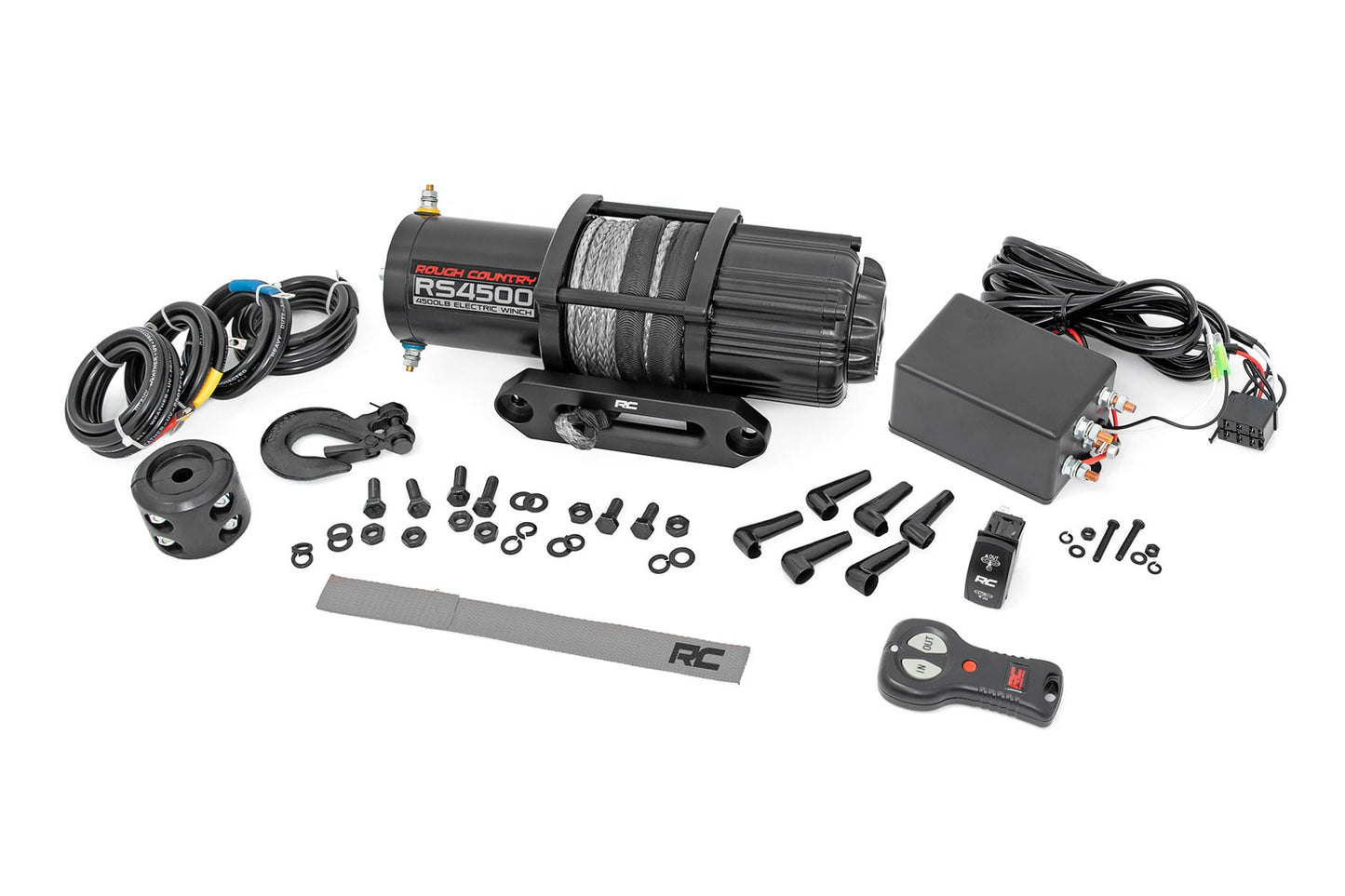 4500-LB Winch W/ Remote UTV Synthetic Rope Rough Country